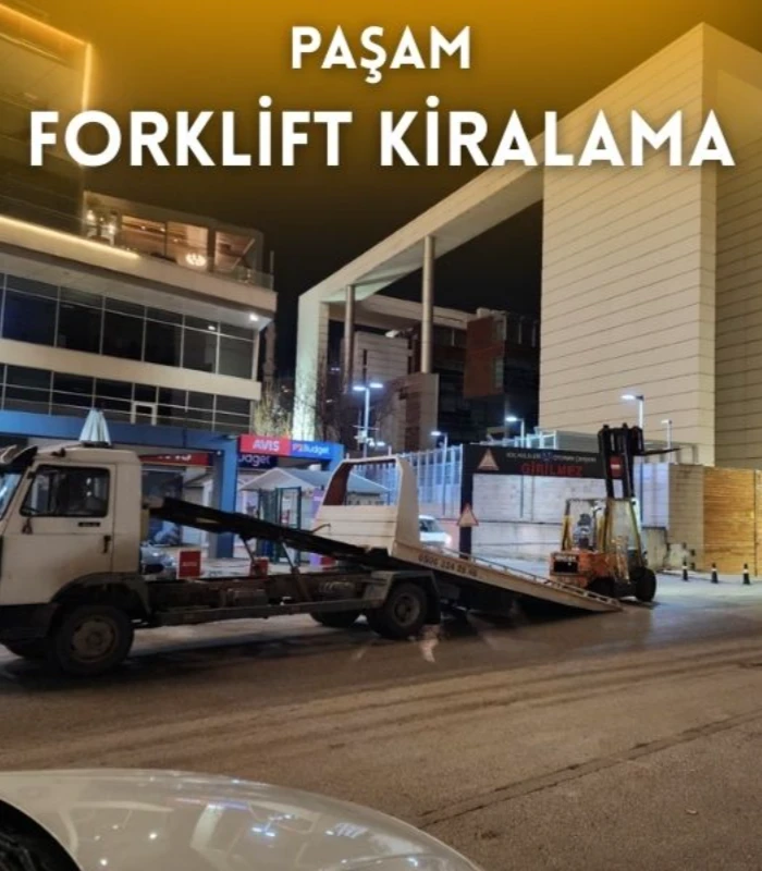 Esat kiralık forklift hizmeti veren Paşam Forklift Kiralama sahada çalışma