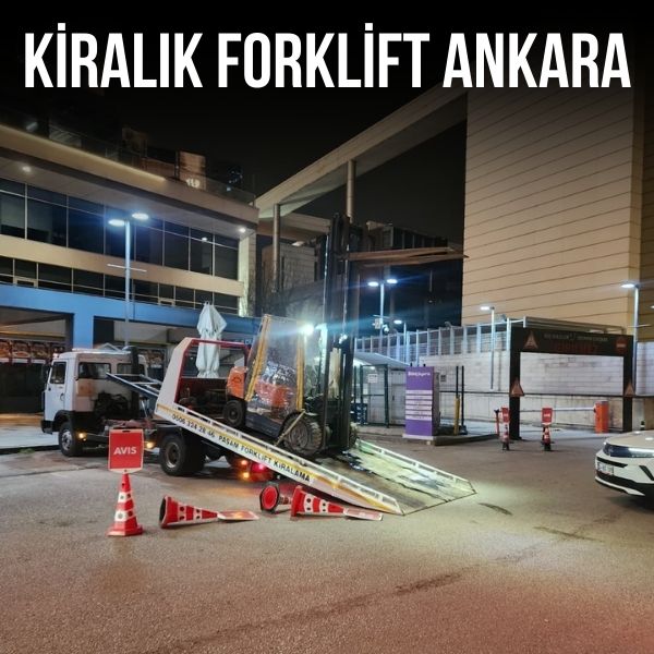 Esat bölgesinde günlük forklift kiralama hizmeti sunan forklift aracı